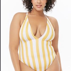 Forever 21 Plus Size Yellow Crossbody One-Piece